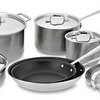All-Clad Brushed Stainless-Steel Nonstick Cookware