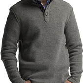 Banana Republic Chunky Button-Mock Pullover