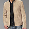 Cole Haan Suede Baseball Jacket