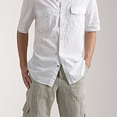 Juicy Couture Military Oxford Shirt & Linen Cargo Pants