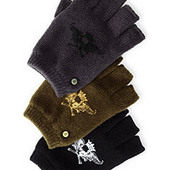 Juicy Couture Skull Fingerless Gloves