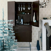 West Elm Bar Cabinet & Hutch