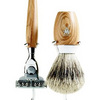 Olive Wood Shaving Set