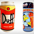 The Simpsons Duff Beer & Flaming Moe Energy Drinks