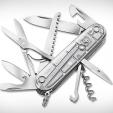 Victorinox Swiss Army Silver Tech Huntsman Knife